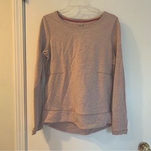 Lululemon Womens Exhalation Crewneck Sweatshirt Kangaroo Pocket Size 8!
